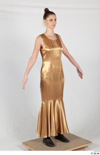 Photos Woman in Historical Dress 49 20th century Golden dress…